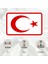 Kuzey Kıbrıs Bayrağı Pleksi Panjur Arması I Universal Vidalı Oto Panjur Süsü I Araba Panjur Süsü 2