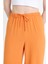 Orange Beli Lastikli Bol Paça Dokuma Pantolon 4284-1 4