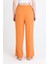 Orange Beli Lastikli Bol Paça Dokuma Pantolon 4284-1 5