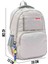 Young 51583 Grey Gri Unisex Çok Cepli Anahtarlık Aksesuarlı Suya Dayanıklı Kapaklı Sırt Çantası 8
