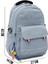 Young 51585 Grey Gri Unisex Çok Cepli Anahtarlık Aksesuarlı Suya Dayanıklı Sırt Çantası 7