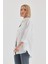 Oversize Uzun Basic Gömlek - Beyaz 3