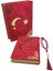 Kişiye Özel Reşal Kutulu Orta Boy Kur'an-I Kerim (Kırmızı,ay Yıldız) 5
