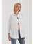 Oversize Uzun Basic Gömlek - Beyaz 6