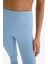 Fit Yüksek Bel Beli Saran Esnek Basic Düz Sporcu Tayt 5