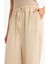 Wide Leg Çift Cepli Beli Lastikli Standart Boy Keten Karışımlı Pantolon E1994AX25SM 5