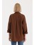Oversize Uzun Basic Gömlek - Kahverengi 7