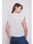 Lycrasız Pamuklu Geniş Sıfır Yaka Düşük Omuz T-Shirt-Krem 5