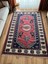 162X230 cm Vintage El Dokuma Canlı Renkli Halı, Büyük El Dokuma Mavi Pembe Halı, Türk Yün Ev & Ofis 1