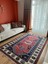 162X230 cm Vintage El Dokuma Canlı Renkli Halı, Büyük El Dokuma Mavi Pembe Halı, Türk Yün Ev & Ofis 2