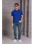 Erkek Slim Fit Pamuklu Yumuşak Doku Nefes Alan Kumaş Yakalı Tişört 3
