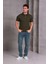 Erkek Slim Fit Pamuklu Yumuşak Doku Nefes Alan Kumaş Yakalı Tişört 4