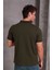 Erkek Slim Fit Pamuklu Yumuşak Doku Nefes Alan Kumaş Yakalı Tişört 5