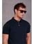 Erkek Slim Fit Pamuklu Yumuşak Doku Nefes Alan Kumaş Yakalı Tişört 1