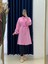 Miresia Bağcıklı Uzun Modal GÖMLEK-PE261 Pembe 1