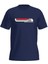 The North Face Lacivert Basklı Erkek Bisiklet Yaka T-Shirt 1