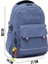 Young 51585 Blue Mavi Unisex Çok Cepli Anahtarlık Aksesuarlı Suya Dayanıklı Sırt Çantası 7