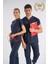 Dr Greys Modeli Lacivert Royal Çift Yön Likralı Premium Scrubs 1