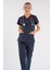 Dr Greys Modeli Lacivert Royal Çift Yön Likralı Premium Scrubs 5