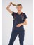 Dr Greys Modeli Lacivert Royal Çift Yön Likralı Premium Scrubs 6