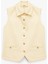 Slim Fit Gold Düğme Detaylı Kolsuz Ceket Yaka Yelek 1
