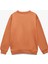 Pamuklu Uzun Kollu Bisiklet Yaka Baskılı Oversize Sweatshirt 2