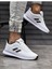 Erkek Beyaz Bağcıklı Triko Günlük Sneaker BKJ4014 1