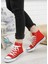 Unisex Uzun Kırmızı Keten Sneaker 2