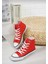 Unisex Uzun Kırmızı Keten Sneaker 3