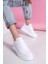 Beyaz Sneakers Yüksek Tabanlı 5 cm Spor Ayakkabı 2