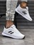 Erkek Beyaz Bağcıklı Triko Günlük Sneaker SRV1110 1