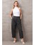 Paçası Düğmeli Yüksek Bel Pantolon 3