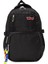 Young 51583 Black Siyah Unisex Çok Cepli Anahtarlık Aksesuarlı Suya Dayanıklı Kapaklı Sırt Çantası 1