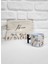 Isme Özel Kişiye Özel Yaprak ve Çiçek Desenli T Kupa Bardak Latte Fincanı Clutch Çanta Hediye Seti 2