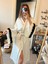 Luxury Kutulu Saten Uzun Kimono Kol Çiçek Detay Bride Lohusa Sabahlık Toka Hediyeli 1