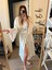 Luxury Kutulu Saten Uzun Kimono Kol Çiçek Detay Bride Lohusa Sabahlık Toka Hediyeli 4