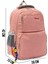 Young 51583 Pink Pembe Unisex Çok Cepli Anahtarlık Aksesuarlı Suya Dayanıklı Kapaklı Sırt Çantası 8