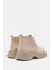 Aniva Kadın Bej Içi Kürklü Gerçek Süet Deri Kalın Tabanlı Bot 4