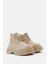 Aniva Kadın Bej Içi Kürklü Gerçek Süet Deri Kalın Tabanlı Bot 5