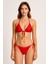 Kırmızı Düz Renk Üçgen Bikini Takımı 2 Parça 1
