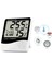 Ev Ofis Oda Için Masaüstü Dijital Göstergeli Termometre Nem ve Isı Ölçer Saat Thermometer Hygrometer 2
