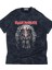 Unisex Iron Maiden Baskılı Vintage Tişört, Oversize Rock/metal Baskılı Yıkamalı T-Shirt 1