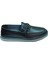 2009 Erkek Siyah (40-44) Deri Tokalı Loafer Ayakkabı 1