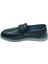 2009 Erkek Siyah (40-44) Deri Tokalı Loafer Ayakkabı 2