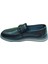 2009 Erkek Siyah (40-44) Deri Tokalı Loafer Ayakkabı 3