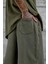 Haki Yıkamalı Oversize Şort 5
