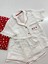 Red Love Beyaz Organik Müslin Şortlu Pijama Takım Pamuk Terletmeyen 1