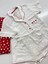 Red Love Beyaz Organik Müslin Şortlu Pijama Takım Pamuk Terletmeyen 3