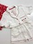 Red Love Beyaz Organik Müslin Şortlu Pijama Takım Pamuk Terletmeyen 6
