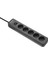 Surge Protector - PME5B-GR - Aşırı Gerilim Korumalı Çoklu Priz (5'li Priz Schuko, Çalıştırılabilir, Pc, Tv Vb. Için - Renk: Siyah) 1